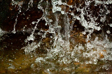 Patterns in a waterfall revealed in Newbury, New Hampshire.