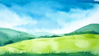 Obraz premium Nature watercolor illustration background