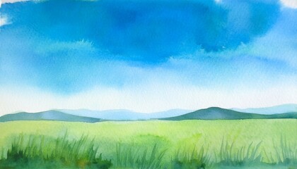 Obraz premium Nature watercolor illustration background