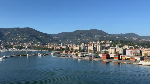 La Spezia, Italy Celebrity Constellation cruise ship at La Spezia port. La Spezia is localized yn the southern part of the Liguria region.