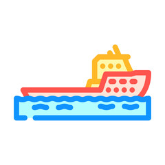 supply ship transport marine color icon vector. supply ship transport marine sign. isolated symbol illustration