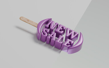 Sweet Sale: Purple Popsicle with Sale Text