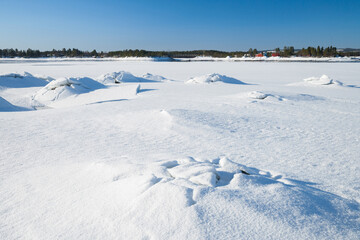 Obraz premium beautiful cold winter day in sweden