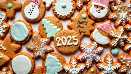 christmas cookies on a white background