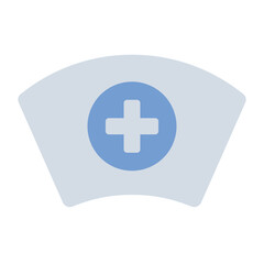Nurse cap flat icon representing nursing and medical care