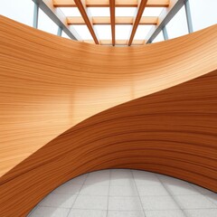 Obraz premium Natural brown horizontal wood background texture wood concrete design wood design concrete architecture wall floor modern