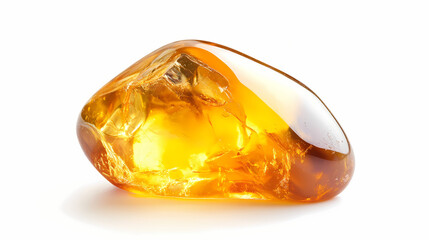 Drop of golden oil isolated on white background. Amber. Illustration