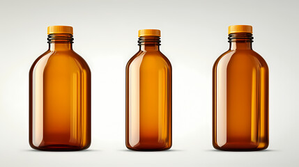 Amber plastic bottles: used for products like medicine and supplements, amber bottles can be recycled into new. Amber. Illustration