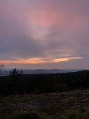 sunset over the mountains