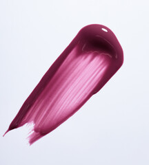 A burgundy maroon shade of lipgloss, lipstick smear, cosmetics beauty product texture, liquid blush, lipgloss swatch