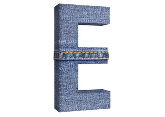 3D FONT JEANS ILLUSTRATION RENDER