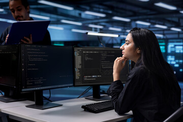 Software developer reconfiguring server farm to optimize it for data processing requirements of...