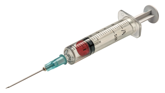 Syringe isolated on white background as transparent. PNG.AI GENERATED