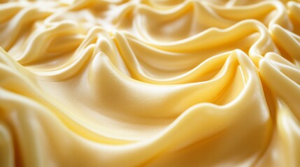 Fototapeta premium Close-up of soft yellow fabric with delicate folds