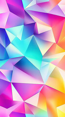 Fototapeta premium Abstract geometric patterns in bold and vibrant colors, blending sharp lines with soft gradients to create a dynamic and visually striking design.