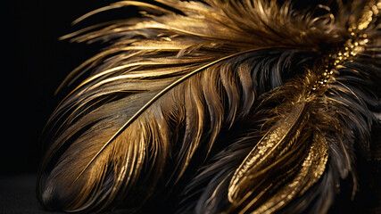 gold feathers background abstract wallpaper 