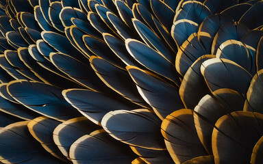 Fototapeta premium gold feathers background abstract wallpaper 