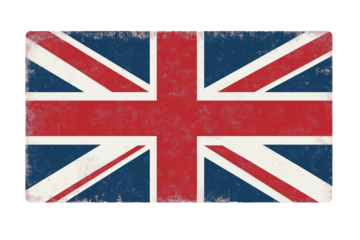 United Kingdom flag isolated on transparent background
