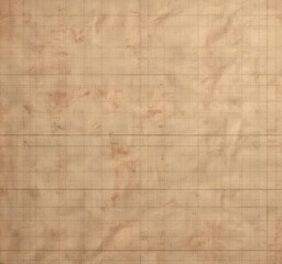 Fototapeta premium Aged graph paper, faint grid lines, yellowed & creased , mathematics, light, pattern
