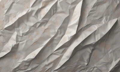 Obraz premium Wrinkled light gray kraft paper, uneven surface, packaging, rustic, vintage