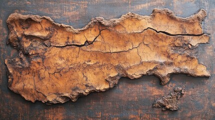 Natural rustic cinnamon bark display on wooden background showcasing texture and detail, perfect for culinary and wellness themes.