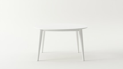 Soft Matte White Round Table on a Minimalist Background