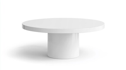 Modern Ultra Thin Round White Table Design