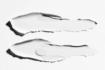 A torn paper texture featuring rough edges and neutral colors