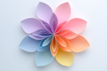 Fototapeta premium Colorful paper flower craft