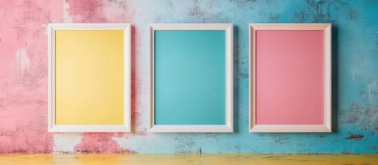 Colorful mockup frames arranged against a vibrant background ideal for displaying creative greetings and messages in various projects