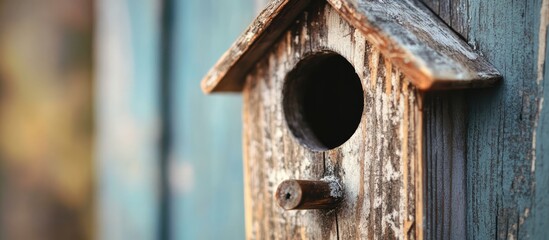 Rustic wooden birdhouse close up highlighting intricate craftsmanship ideal for enhancing home decor and appealing to gardening lovers
