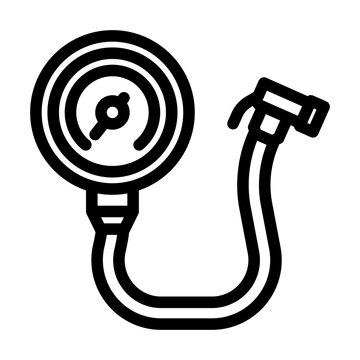 black tire pressure gauge clip art preview