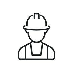 Engineer thin line icons. Editable stroke and Perfect pixel on transparent background