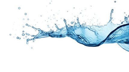 Obraz premium Clean water splash isolated on white background showcasing beautiful and dynamic water droplets in motion for stunning visual impact
