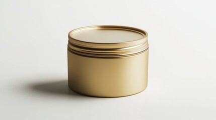 Facial cosmetic cream container with lid displayed on white background for beauty and skincare product promotion