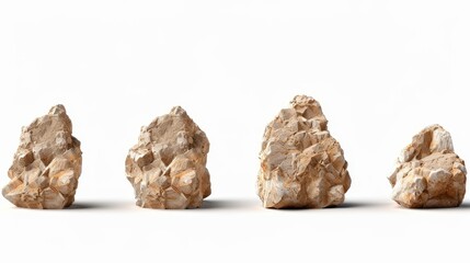 Unique beige rock formation, perfect for landscape design, adds a natural touch with its striking isolated beauty.