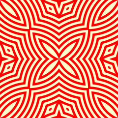 Rhombuses, ovals, stars ornament. Seamless linear pattern. Mosaic backdrop. Tiles wallpaper. Ethnic motif. Geometric background. Digital paper. Geometrical textile print. Abstract design.