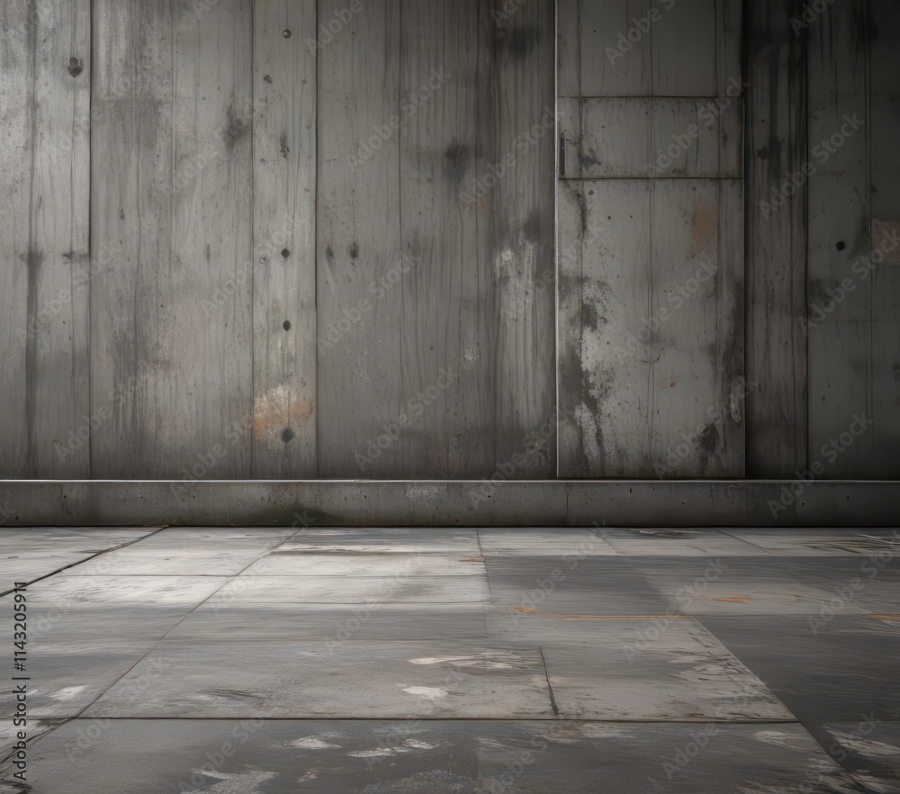 Wall mural Grungy urban textures, distressed concrete & metal , urban, light, scratched