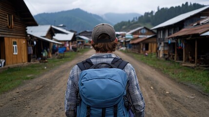 Exploring mountainous villages travel photography rural environment scenic landscape adventurous viewpoint