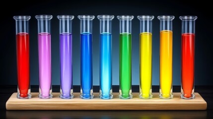 Naklejka premium Brilliant Rainbow Cylinders in a Vibrant Abstract Colorful Pattern