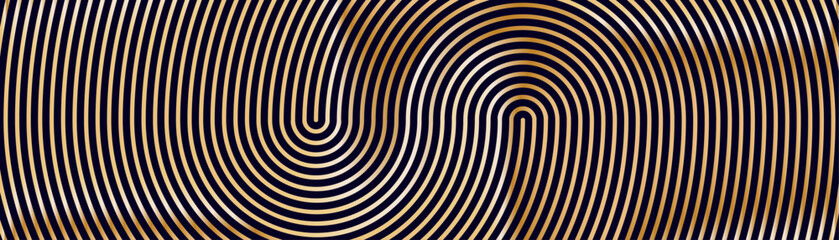 Abstract gold line pattern with modern wave shapes. Art deco style background . Flat vector illustration isolated