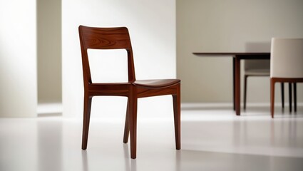 Modern Wooden Chair Design Minimalist Interior Setting