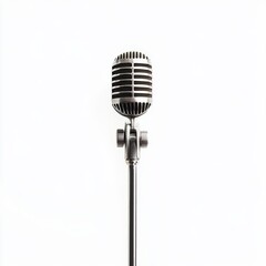 Fototapeta premium vintage microphone isolated on white