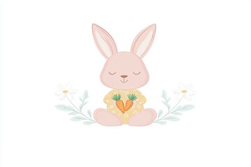 easter bunny with easter egg