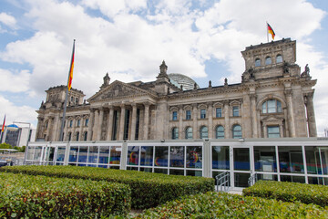 Photo of the Reichstag building in Berlin, Germany.