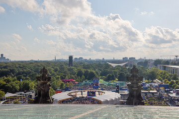 Image of Berlin from inside the Reichstage Building in Berlin, Germany on June 19, 2024.