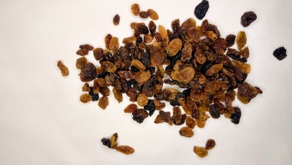 raisin, dry grapes, dark raisins, fruit, dried fruit, raisin on white background, food, health, Natural, 