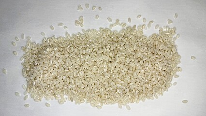 rice, product, agriculture, porridge, rice on white background, isolated, raw, 