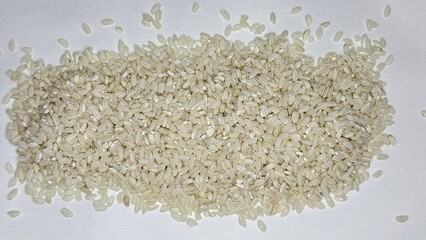 rice, product, agriculture, porridge, rice on white background, isolated, raw, 