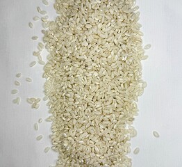 rice, product, agriculture, porridge, rice on white background, isolated, raw, 